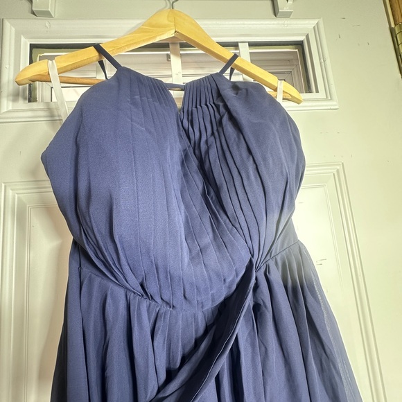 Elegant Navy Blue Women's Dress - Picture 5 of 5